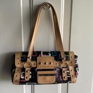 GUESS Purse ~ 11”x4”x5” ~ Color is mainly Black  ~ Excellent Condition